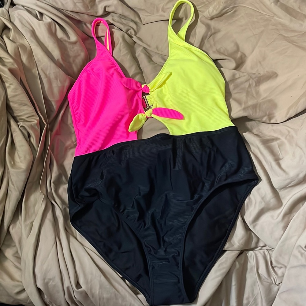 Retro Barbie type swim suit size XL NWT